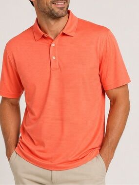 Greg Norman Collection Coral-Orange Polo Shirt